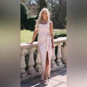 Olivaceous Grow This Way Midi Dress - Rose Gold Size M NWT